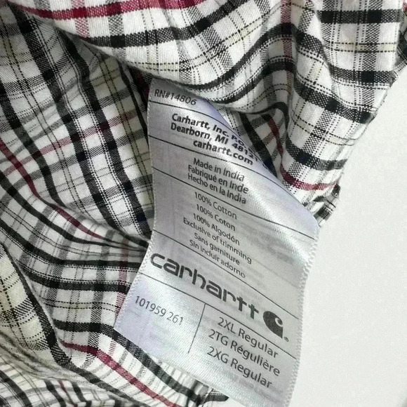 Carhartt Men's Relaxed Fit Short Sleeve Button Down Shirt Size XXL - Picture 5 of 7